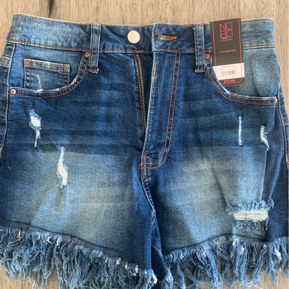 High Rise Jean Shorts